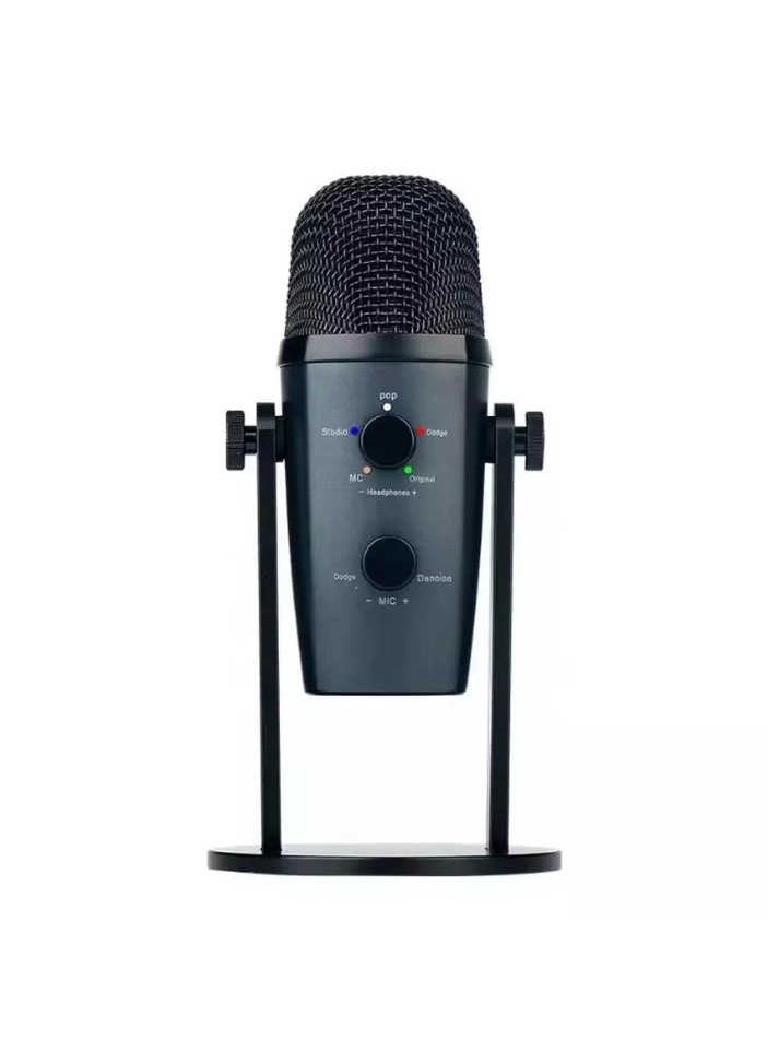MC-PW10 Professional USB Microphone – Cardioid Condenser Mic with Noise Reduction, 4 Recording Modes, 3.5mm Headphone Monitoring, Plug-and-Play for PC, Mac, and Mobile – Ideal for Streaming, Podcasting, Gaming, and Voiceovers​