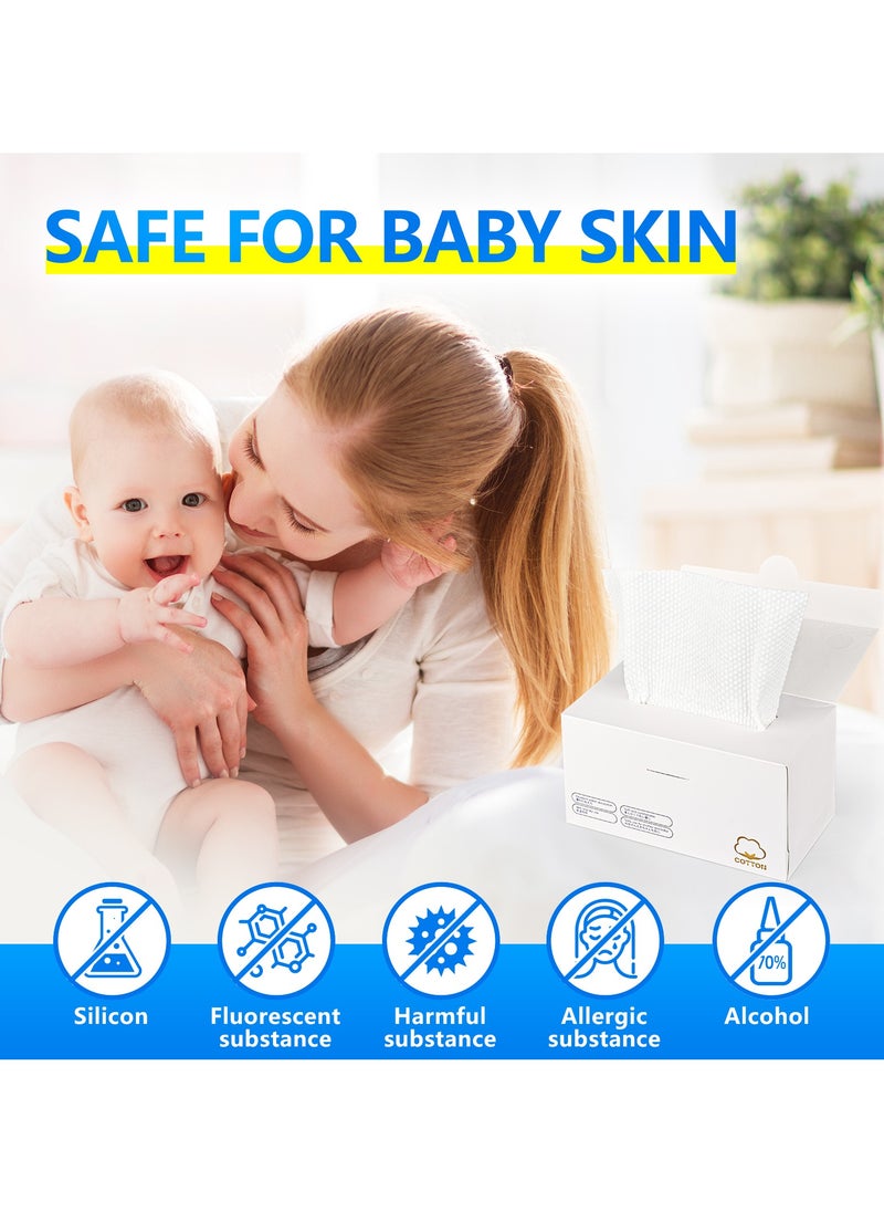 CA 6packs 360counts ，quality cotton，disposable face towel，Soft Washcloths for Facial Cleansing，skin care facial cleansing towel, Water-Absorbing, makeup removal, face washing,Lint-free
