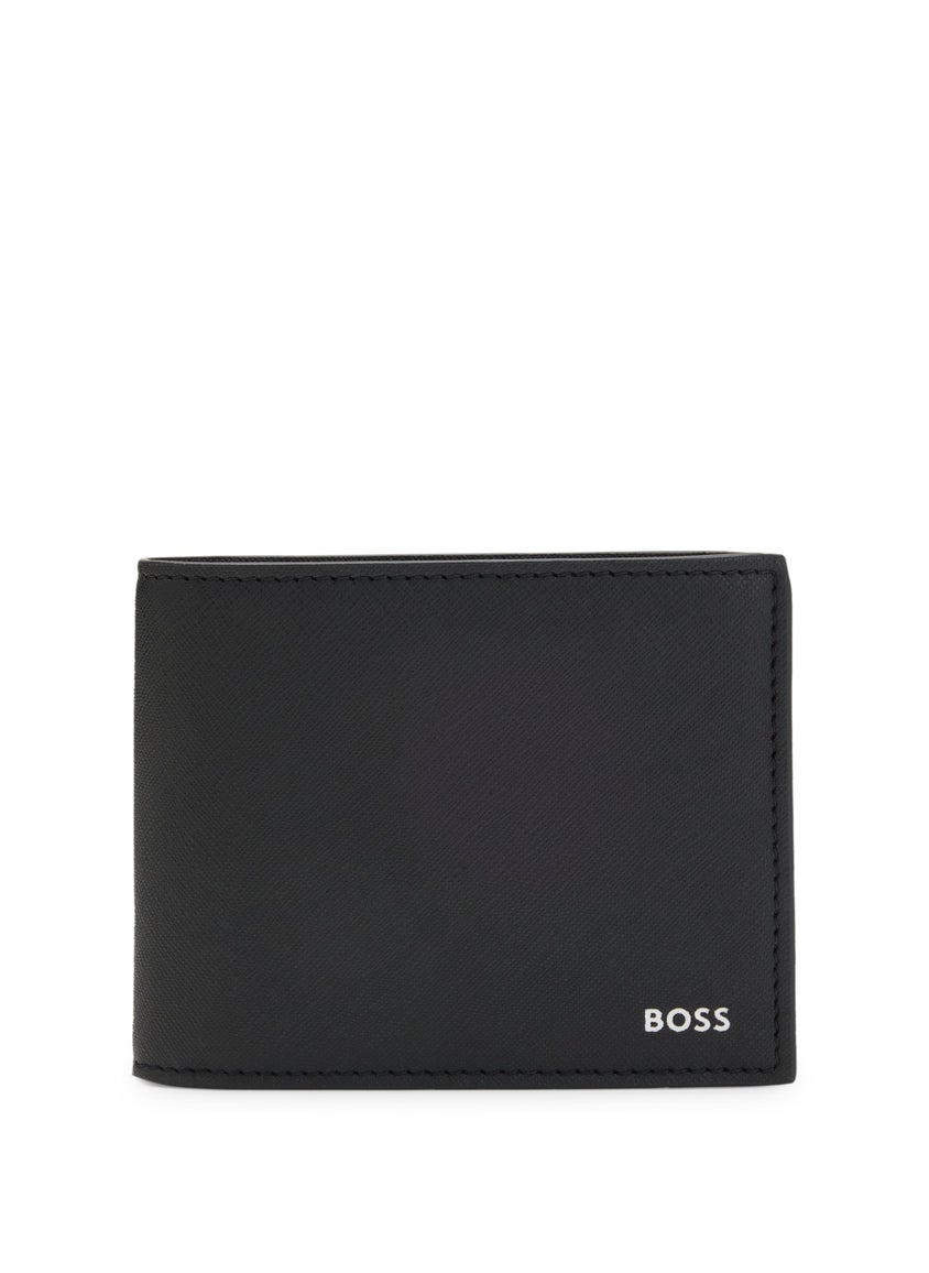 Wallet with silver-foil logo print