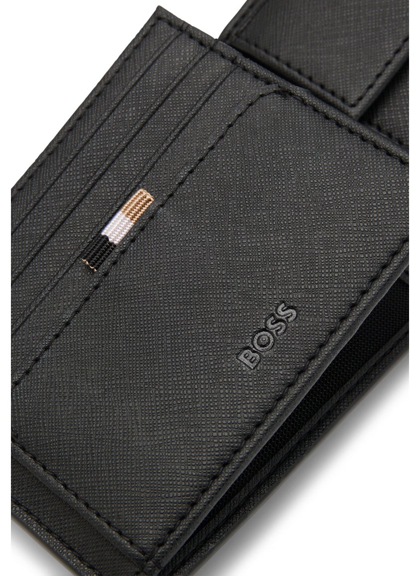 Wallet with silver-foil logo print