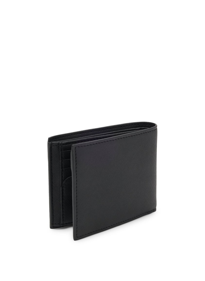 Wallet with silver-foil logo print