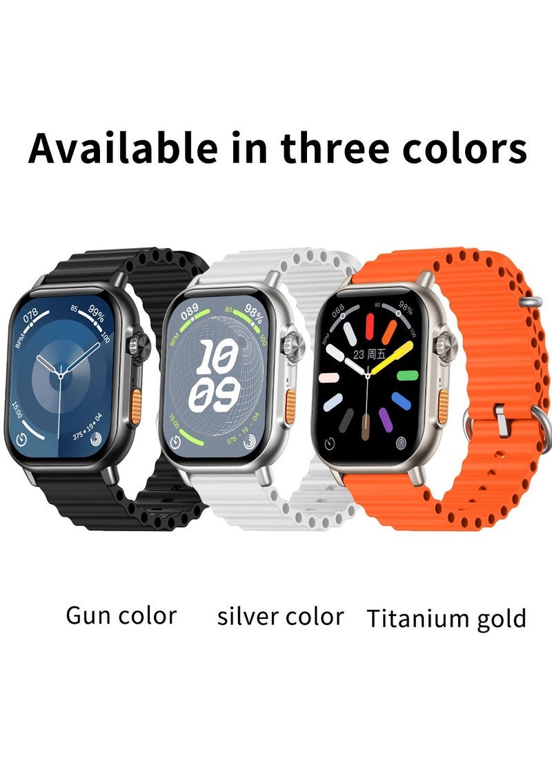 7 in 1 WS 85 ULTRA2 Smart watch set with, 7pair Straps, waterproof, Long battery life Health smart watch Silver