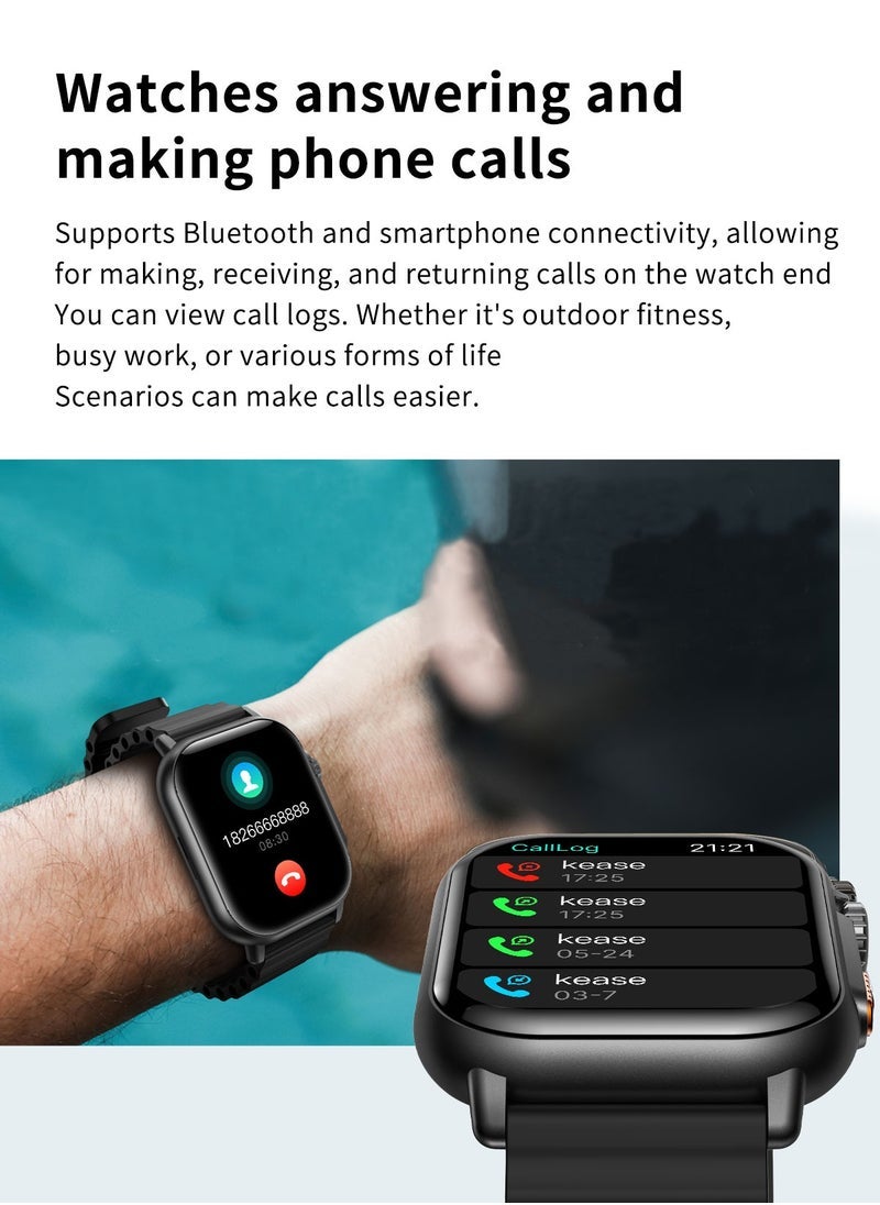 7 in 1 WS 85 ULTRA2 Smart watch set with, 7pair Straps, waterproof, Long battery life Health smart watch Silver