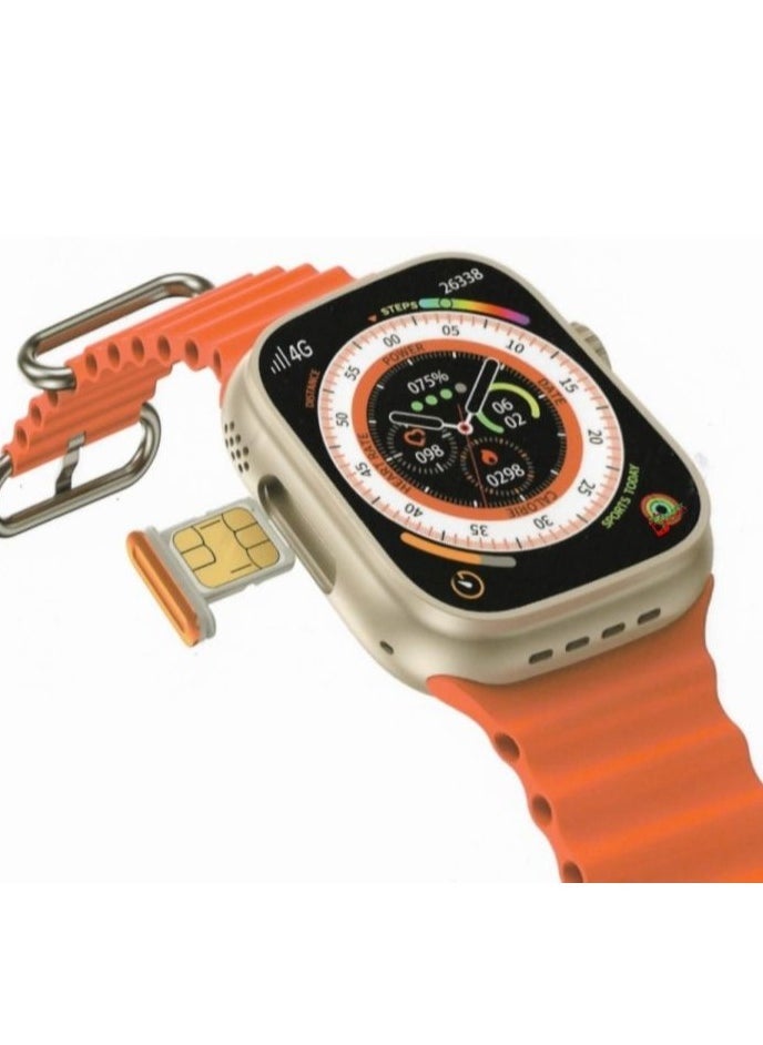 C90 Ultra Full Android 4G SIM Smart Watch – 4GB RAM, 64GB Storage, Dual Camera, GPS, Bluetooth Calling, Waterproof, Compatible with iOS & Android