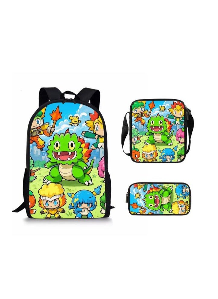 Cartoon style universal three-piece schoolbag - 571
