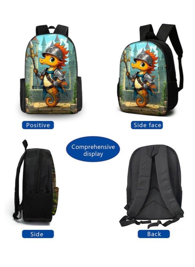 The latest universal cartoon new three-piece schoolbag (for students, teenagers, children)