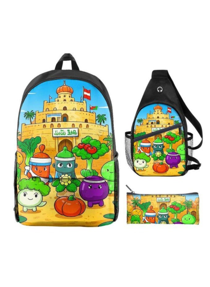 Universal cartoon new three-piece schoolbag - 682