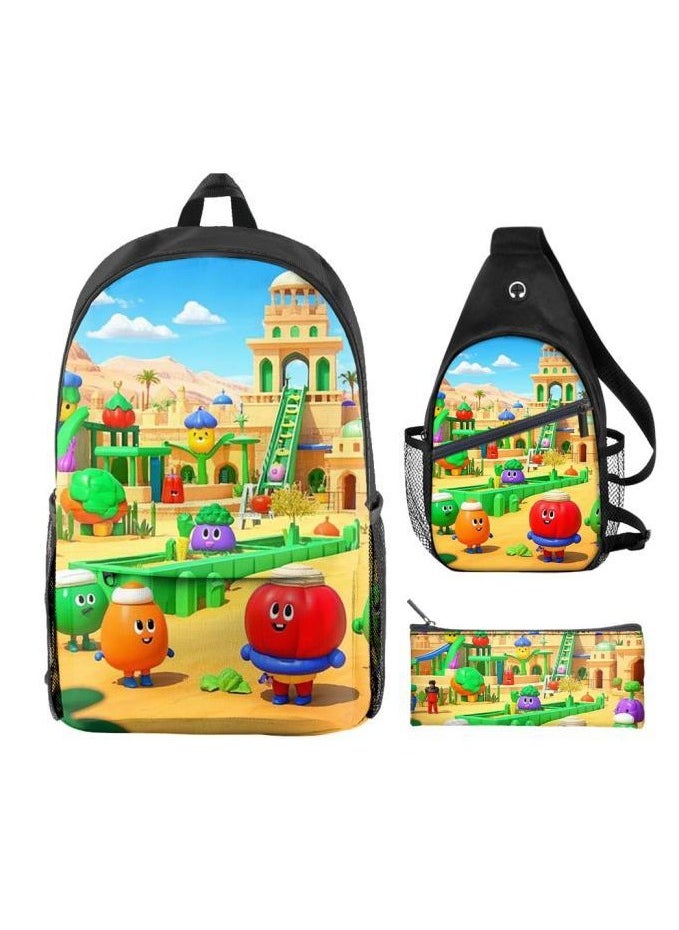 Universal cartoon new three-piece schoolbag - 487