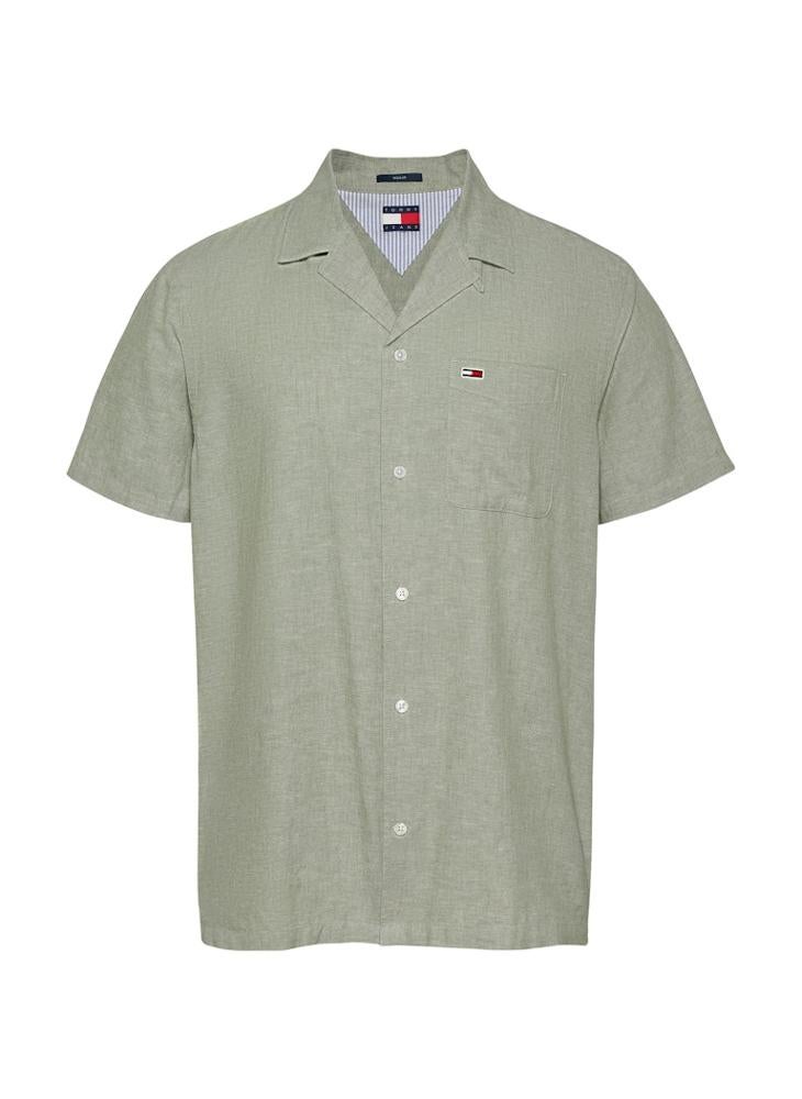 Linen Blend Short Sleeve Shirt
