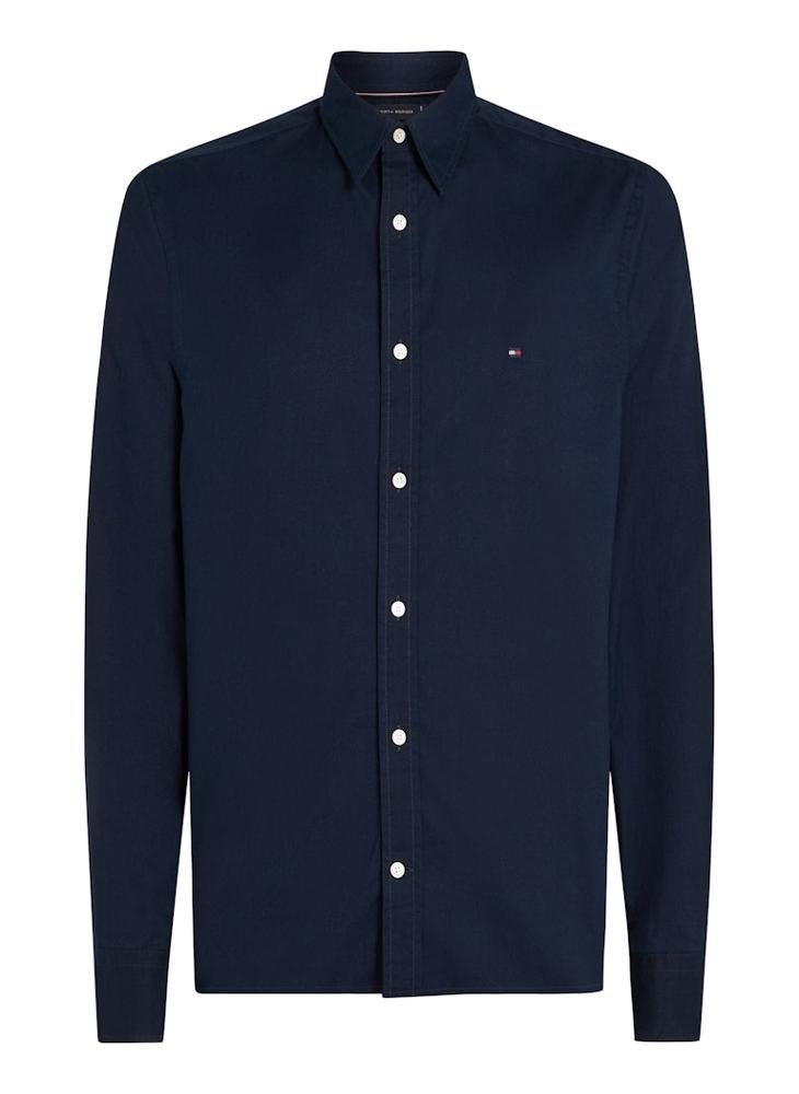 Slim Flex Cotton Poplin Kent Collar Shirt