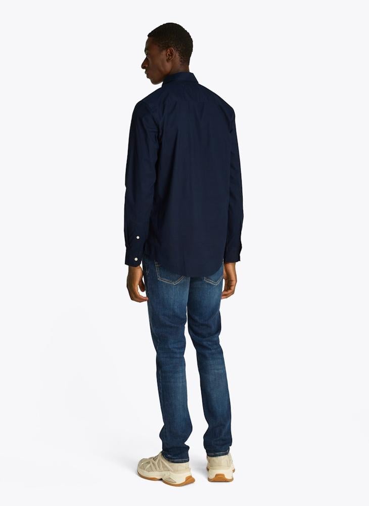 Slim Flex Cotton Poplin Kent Collar Shirt