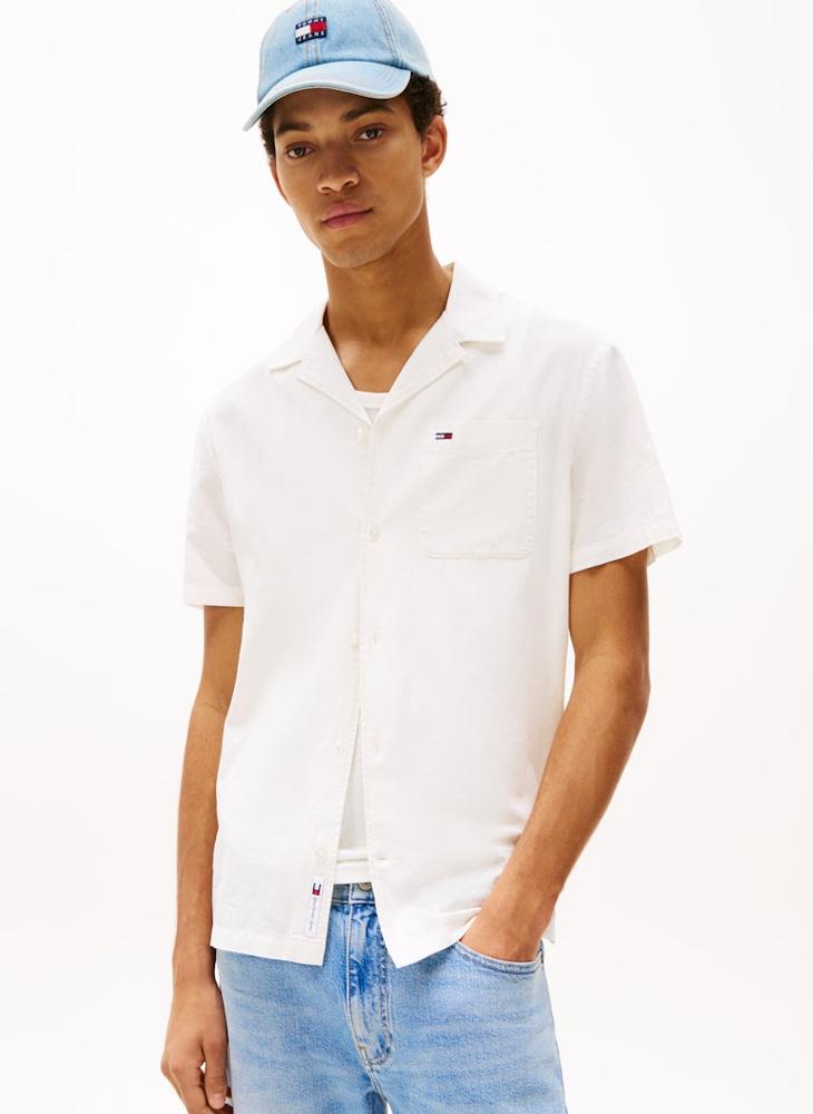 Linen Blend Short Sleeve Shirt