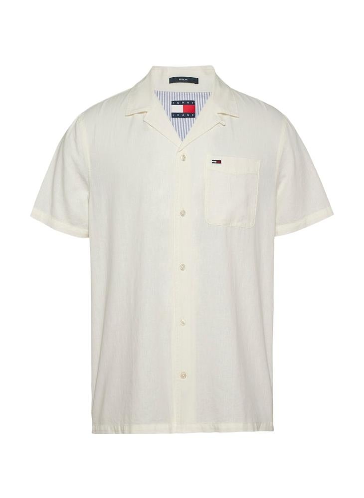 Linen Blend Short Sleeve Shirt