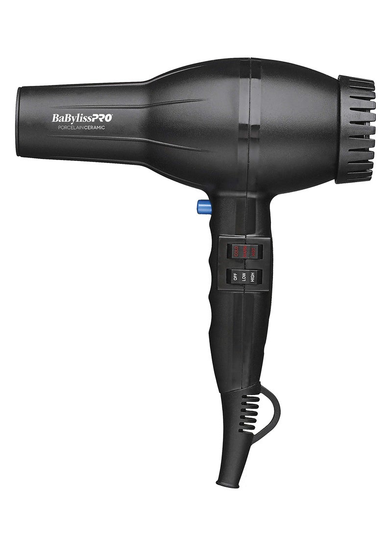 BaBylissPRO Porcelain Ceramic 2800 Dryer, Black