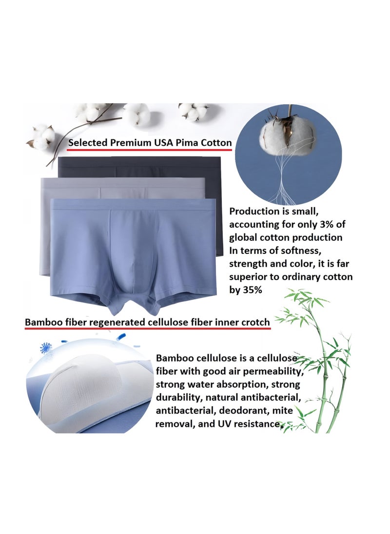 2 Pieces Mens Tagless Boxer Briefs