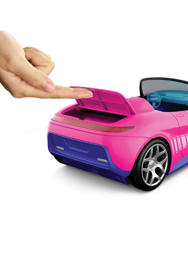 Barbie RC Toy Car, Remote-Control Pink Convertible, Can Hold 2 Barbie Fashion Dolls And Trunk Opens For Storage, Sticker Sheet For Customizing