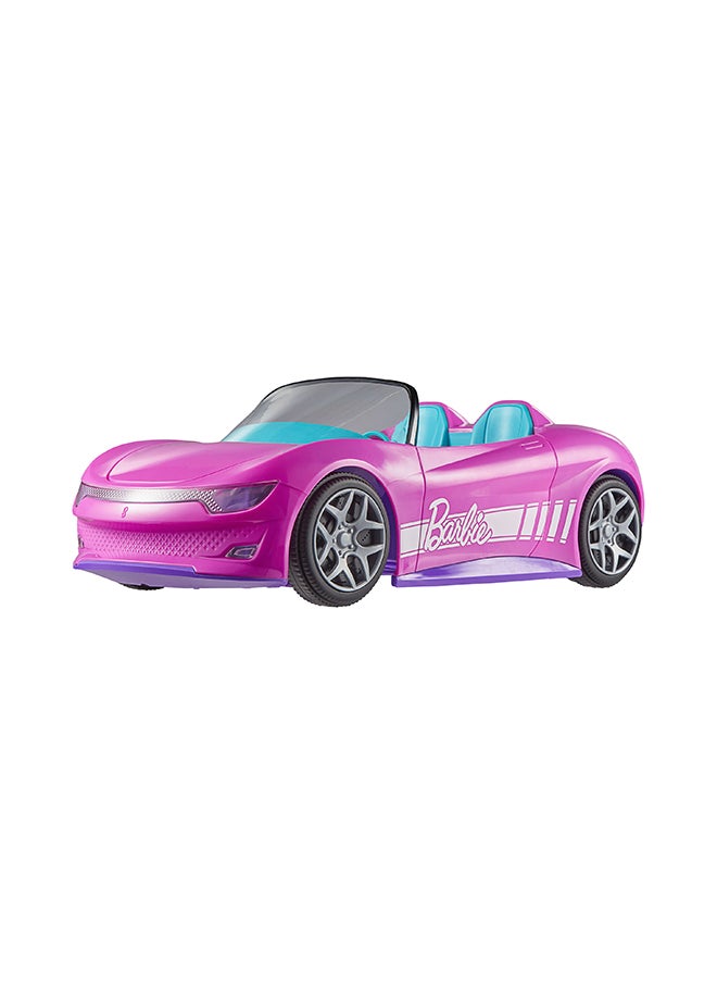 Barbie RC Toy Car, Remote-Control Pink Convertible, Can Hold 2 Barbie Fashion Dolls And Trunk Opens For Storage, Sticker Sheet For Customizing
