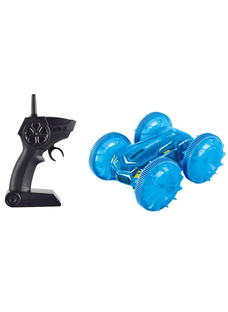 Demoz Remote Control Aqua Cruiser 4wd 2.4G with Light, Assorted 1 Piece (Style & Color May Vary) | Stunt Car for Water and Land | Stunt Vehicle with 360-degrees Flips and Stunts | Gift for Kids