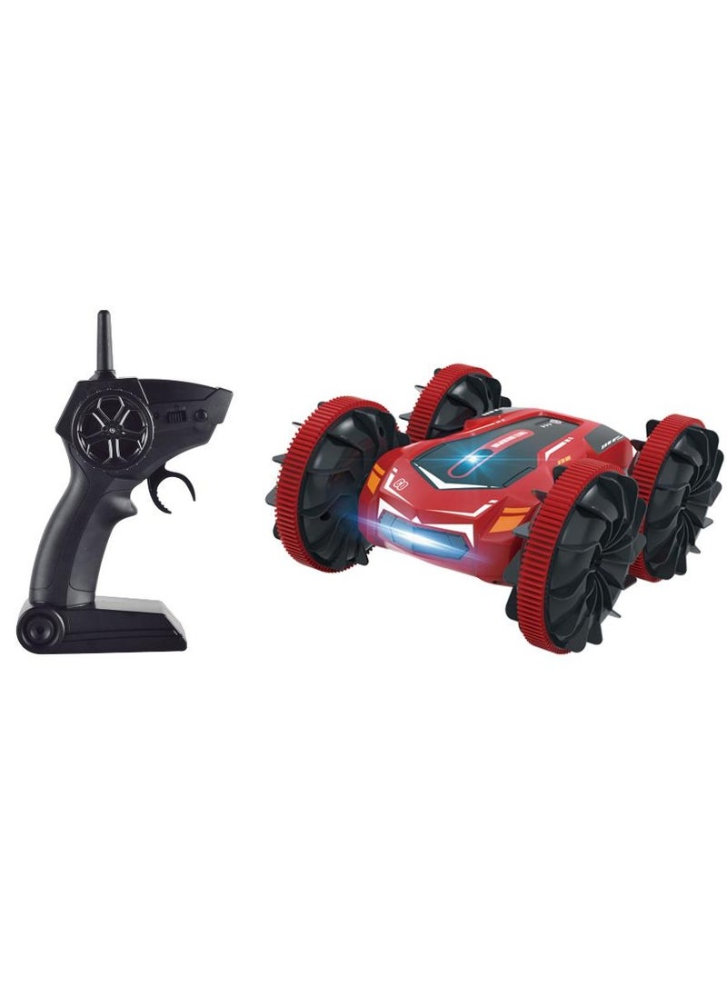 Demoz Remote Control Aqua Cruiser 4wd 2.4G with Light, Assorted 1 Piece (Style & Color May Vary) | Stunt Car for Water and Land | Stunt Vehicle with 360-degrees Flips and Stunts | Gift for Kids