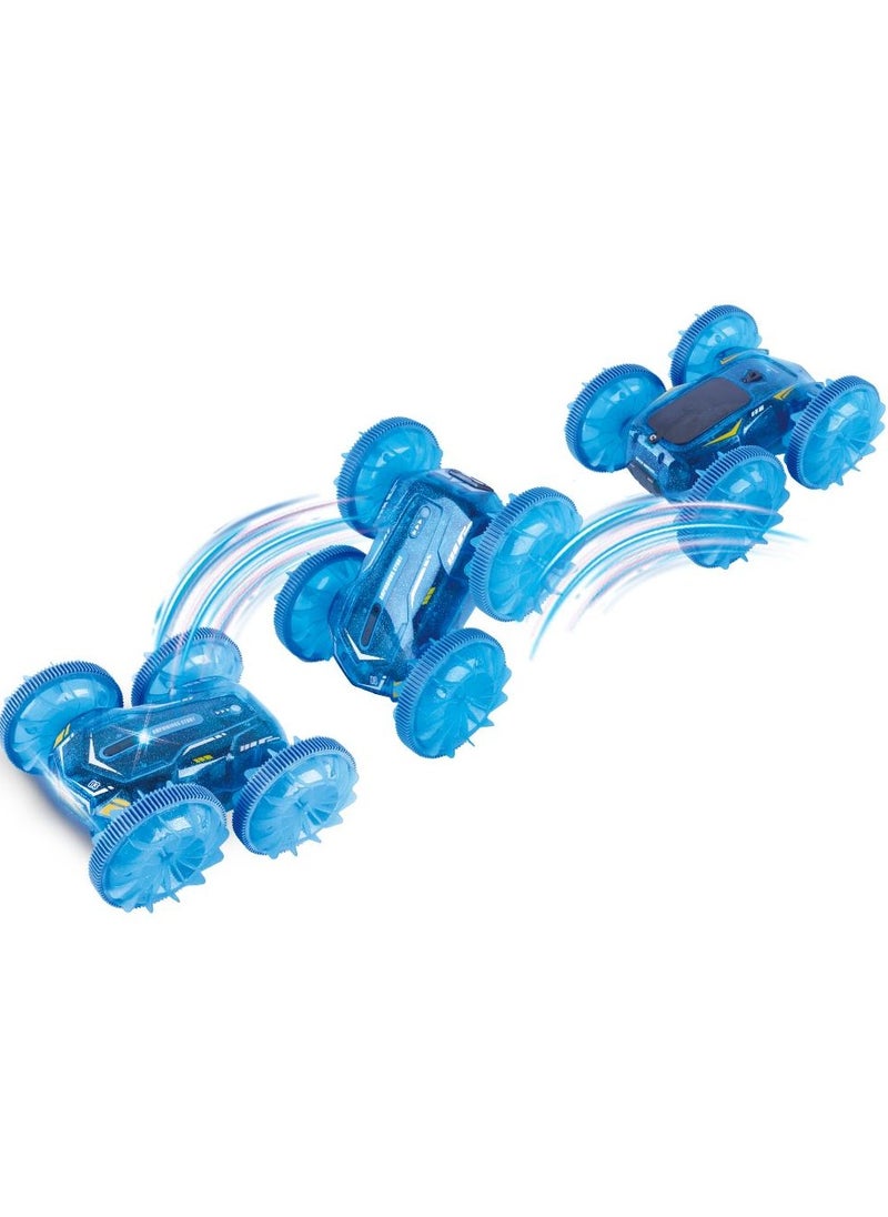 Demoz Remote Control Aqua Cruiser 4wd 2.4G with Light, Assorted 1 Piece (Style & Color May Vary) | Stunt Car for Water and Land | Stunt Vehicle with 360-degrees Flips and Stunts | Gift for Kids