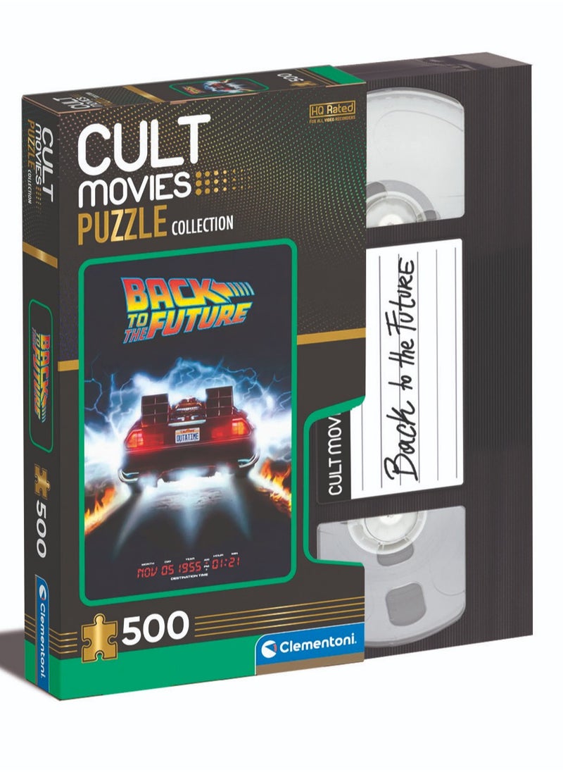 Clementoni Puzzle Back To The Future-Cult Movie 500 Pieces | Jigsaw Puzzle | Puzzle for Adults | Challenging Puzzle | Perfect for Stress Reliever and Puzzle Lovers | Made in Italy