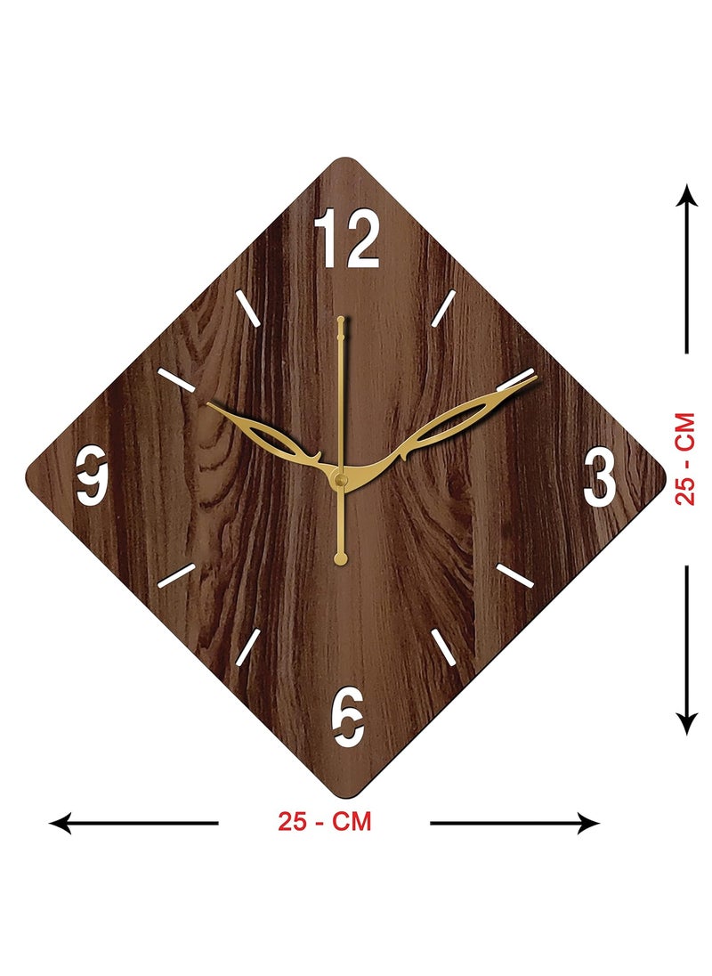 VPK MDF Wood Analog Round Wall Clock Small Size 10 Inch, 25 X 25 cm Wenge-21