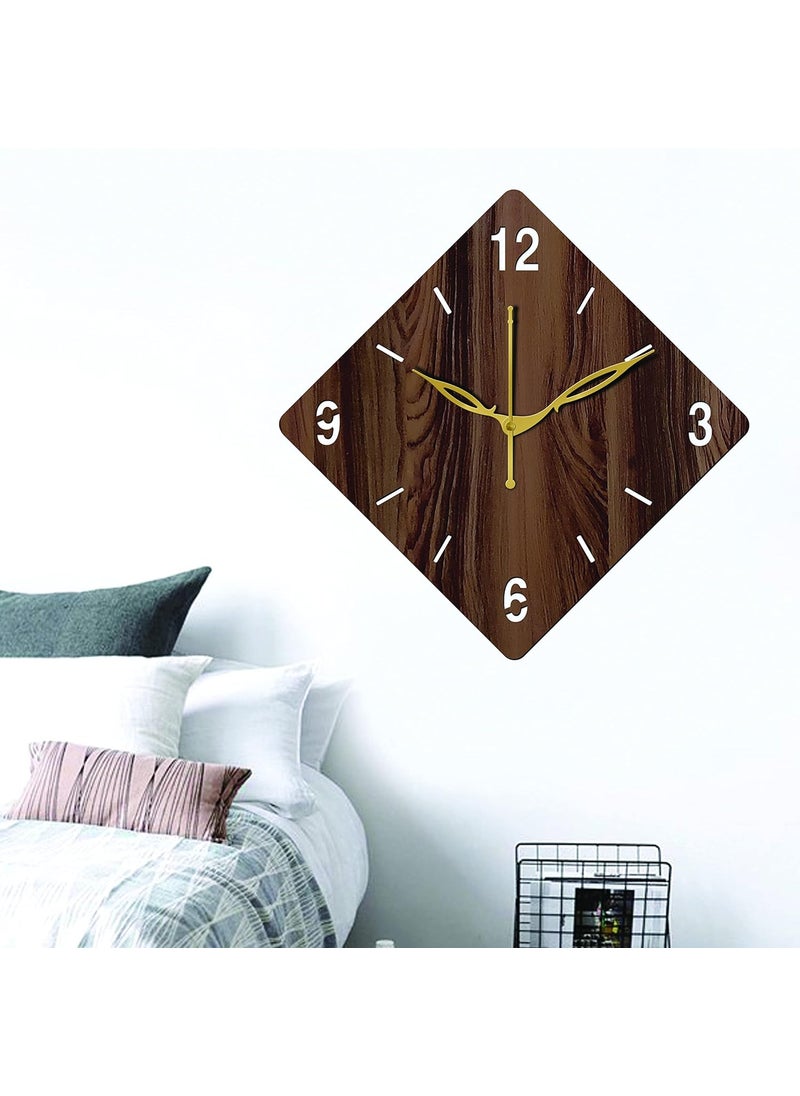 VPK MDF Wood Analog Round Wall Clock Small Size 10 Inch, 25 X 25 cm Wenge-21