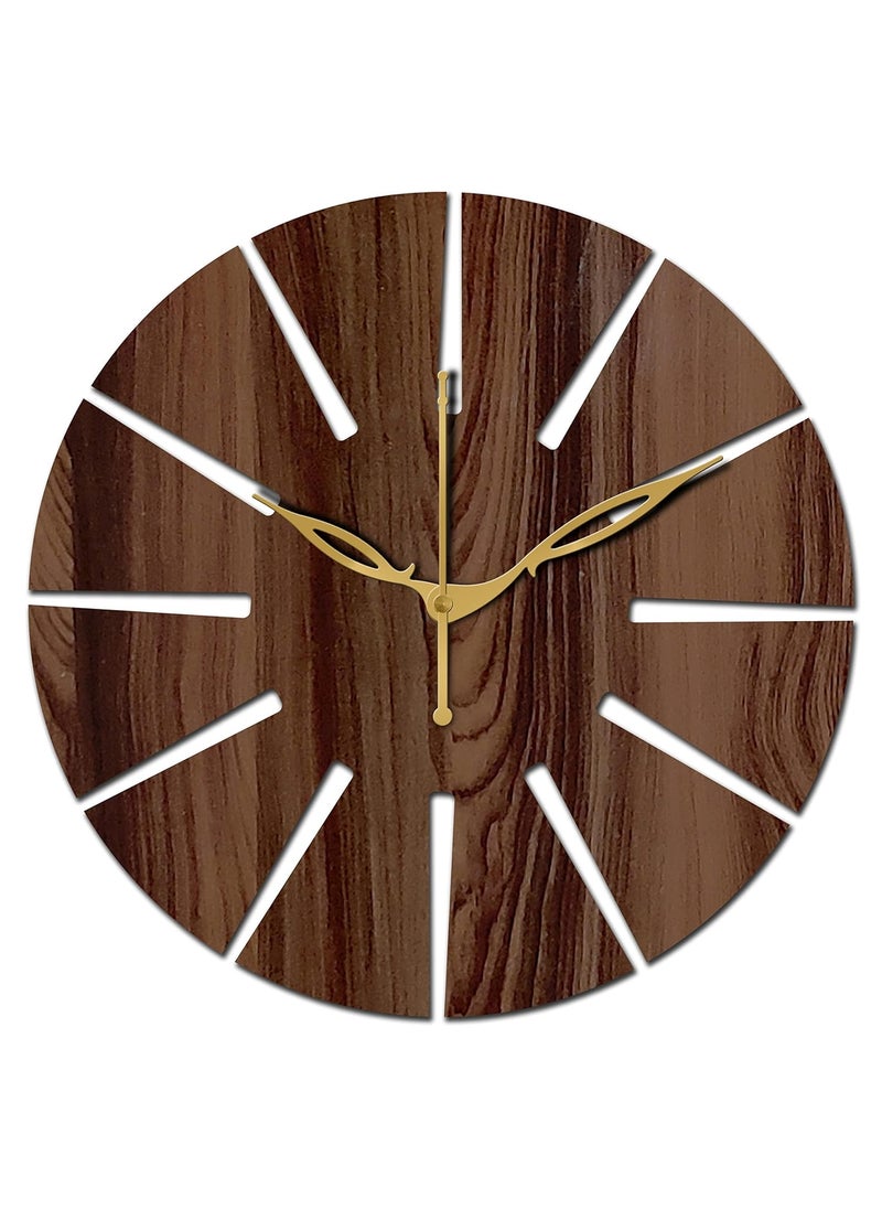 VPK Wooden Analog Round Wall Clock Small Size 10 Inch, 25 X 25 cm Wenge-02