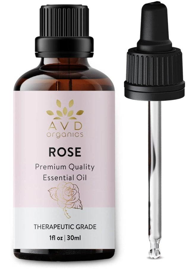 Rose Essential Oil 30Ml Premium Quality Therapeutic Grade For Soaps Candles Massage Skin Care Perfumes Home Fragrance Acetite For Diffuser1 Fl. Oz