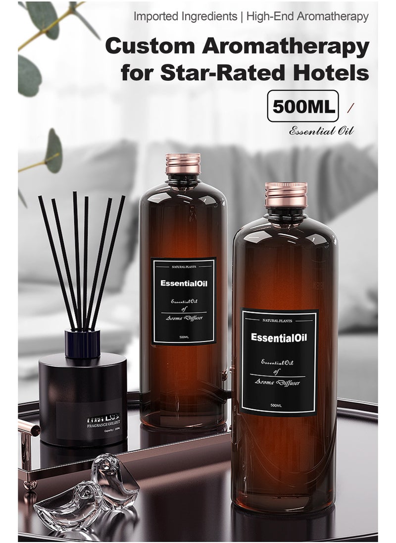 Essential Oil 500mL Bottle for Diffusers, Home Care Candle,100% Pure and Natural Oil - Aromatherapy Diffuser Oil,Aromatherapy Oils,Premium Grade Essential Scent
