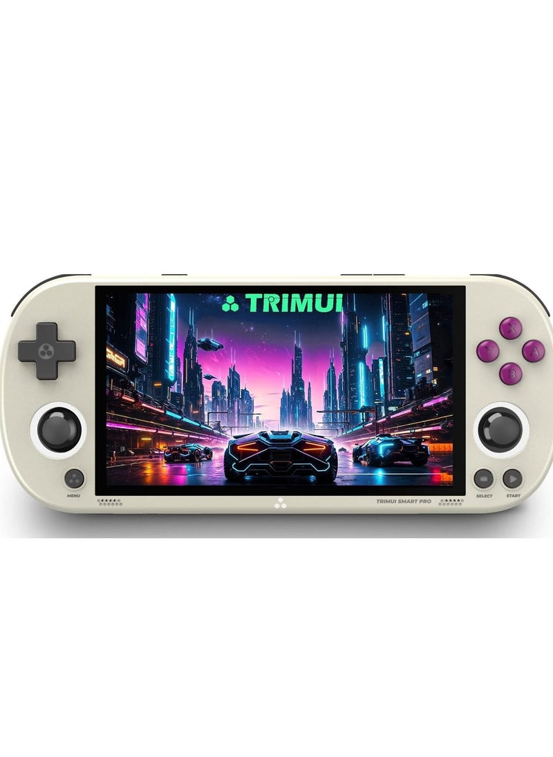 Trimui Smart Pro Handheld Game Console 4.96”IPS Screen Linux System Joystick RGB Lighting Smartpro Retro Video Game Player Gift 64GB SD Card
