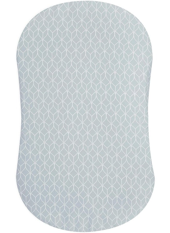 HALO Bassinest Fitted Sheet – Soft Fitted Bassinet Sheet for Baby – 30” x 16” Pre-Shrunk 100% Cotton Crib Sheet – Breathable Bedtime Sheet for Babies, Morning Mist