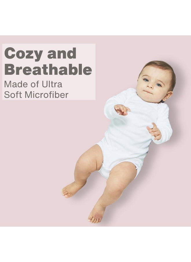 Everyday Kids 2-Pack Fitted Crib Sheets, 100% Soft Microfiber, Breathable and Hypoallergenic Baby Sheet, Fits Standard Size Crib Mattress 28in x 52in, Lavender Nursery Sheet and Pink Nursery Sheet
