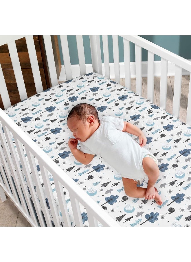 Lambs & Ivy Forever Pooh 3Piece Baby Crib Bedding Set, Blue