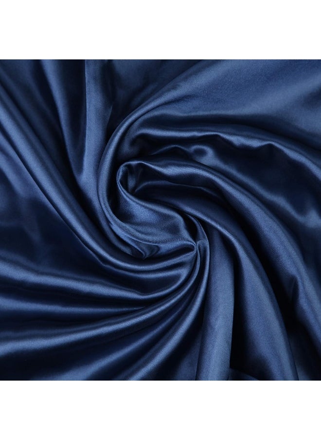 Pro Goleem Satin Soft Crib Sheet Great for Baby with Sensitive Hair Silky Baby Mattress Sheet Navy Blue 52’’x28’’x8’’ Fitted Sheet for Boys and Girls