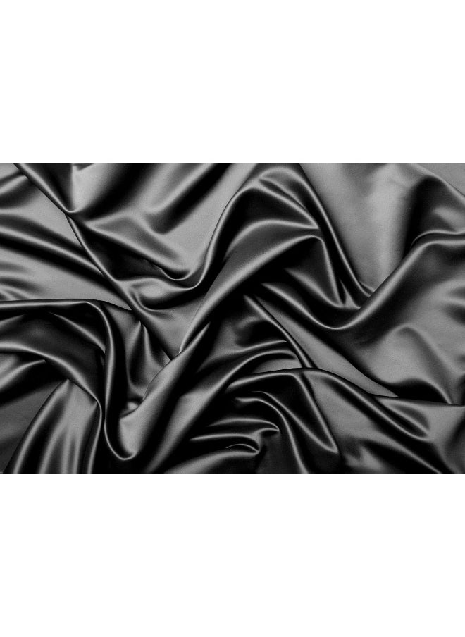 Pro Goleem Satin Soft Crib Sheet Great for Baby with Sensitive Hair Silky Baby Mattress Sheet Black 52’’x28’’x8’’ Unisex Fitted Sheet Gift for Boys and Girls