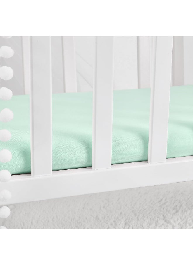 TILLYOU Ultra Soft Bassinet Fitted Sheets for Baby Boy Girl, Universal Fit for Cradle Oval Rectangle Hourglass Mattress, 2 Pack Gray and Green