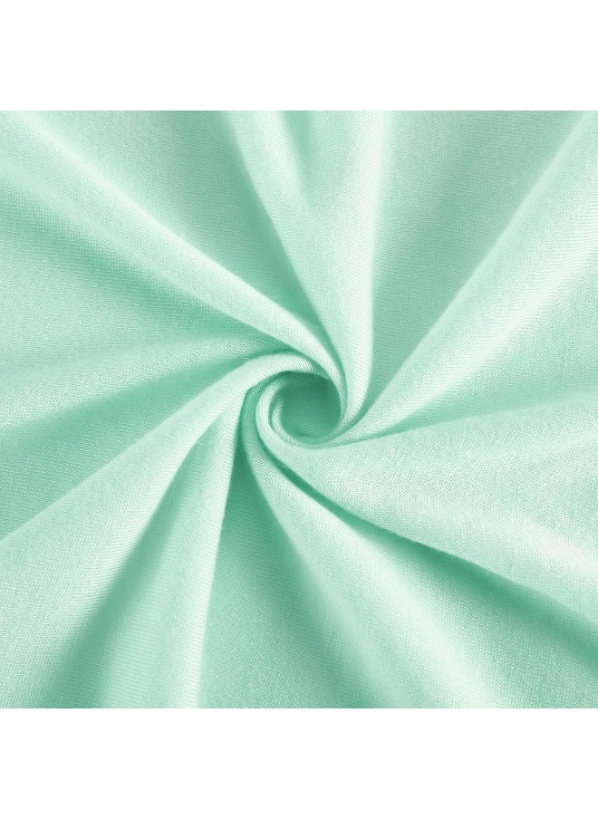 TILLYOU Ultra Soft Bassinet Fitted Sheets for Baby Boy Girl, Universal Fit for Cradle Oval Rectangle Hourglass Mattress, 2 Pack Gray and Green