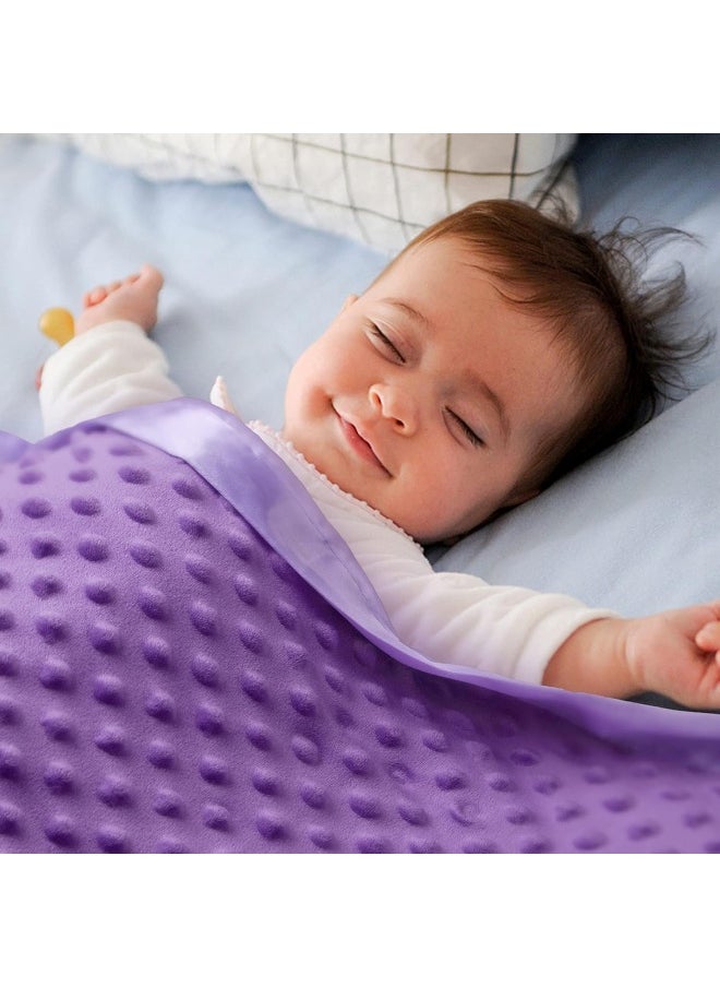 Pro Goleem Baby Soft Minky Dot Blanket with Silky Satin Backing Gift for Boys and Girls