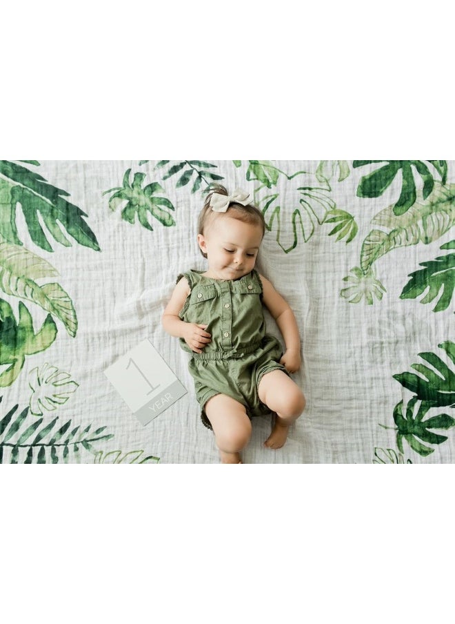 Little Unicorn - Photo Blanket - Tropical Leaf