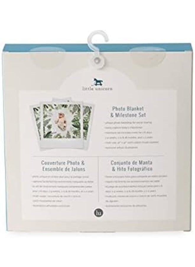 Little Unicorn - Photo Blanket - Tropical Leaf