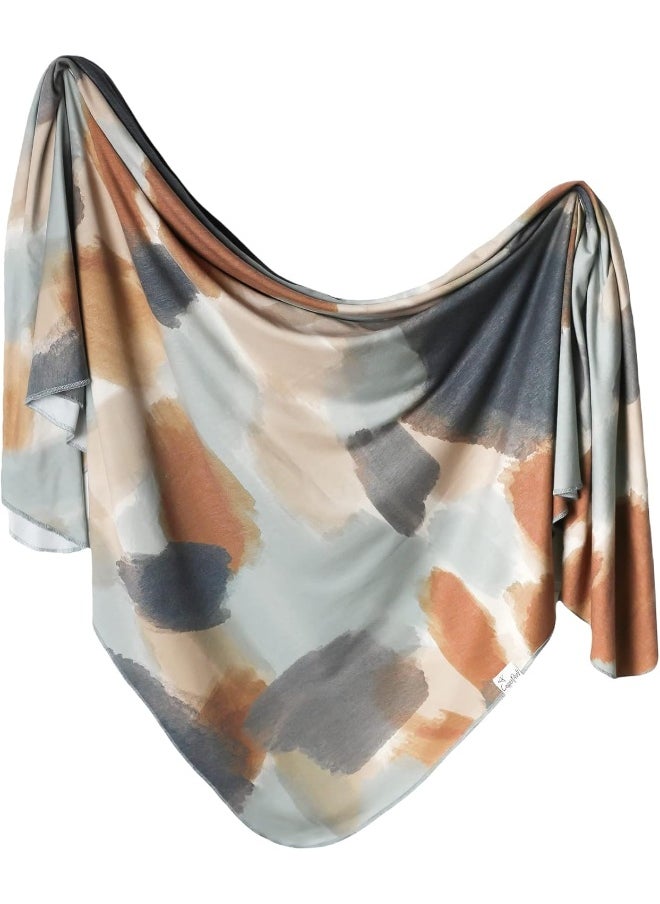Copper Pearl Large Premium Knit Baby Swaddle Receiving Blanket Picasso