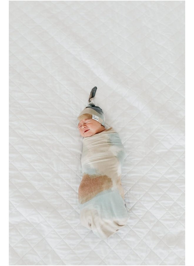 Copper Pearl Large Premium Knit Baby Swaddle Receiving Blanket Picasso