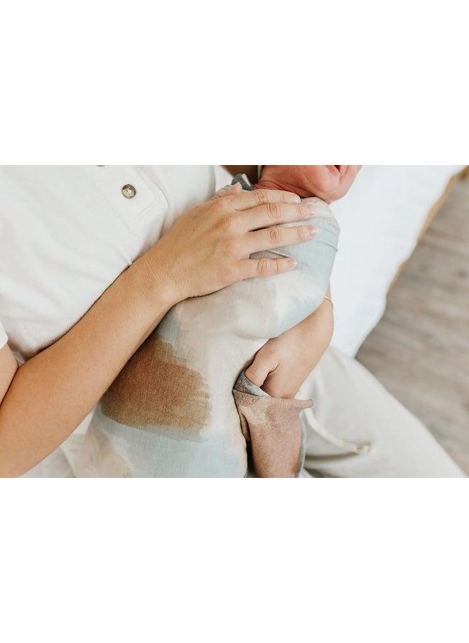 Copper Pearl Large Premium Knit Baby Swaddle Receiving Blanket Picasso