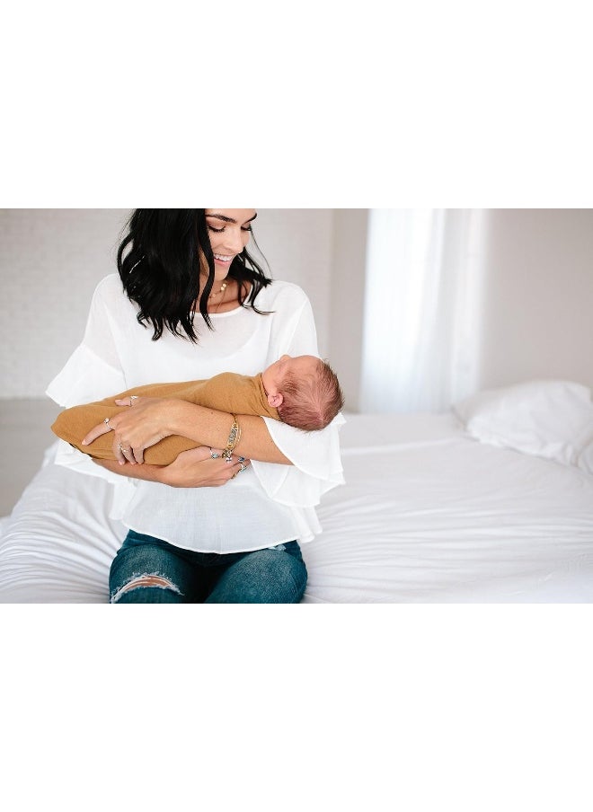 Copper Pearl Large Premium Knit Baby Swaddle Receiving Blanket