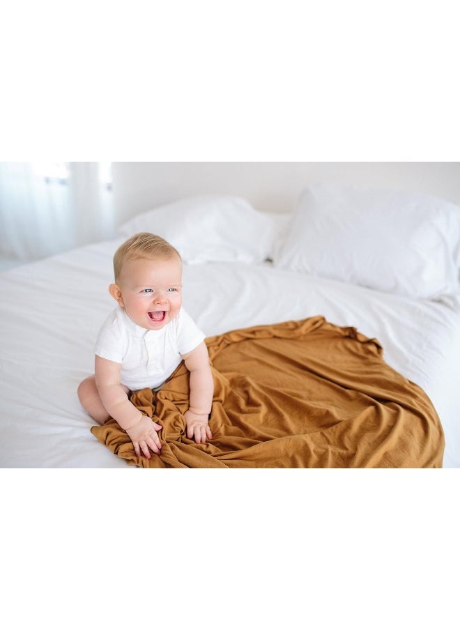 Copper Pearl Large Premium Knit Baby Swaddle Receiving Blanket