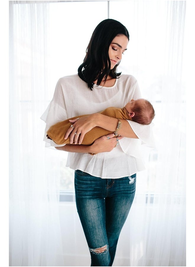 Copper Pearl Large Premium Knit Baby Swaddle Receiving Blanket