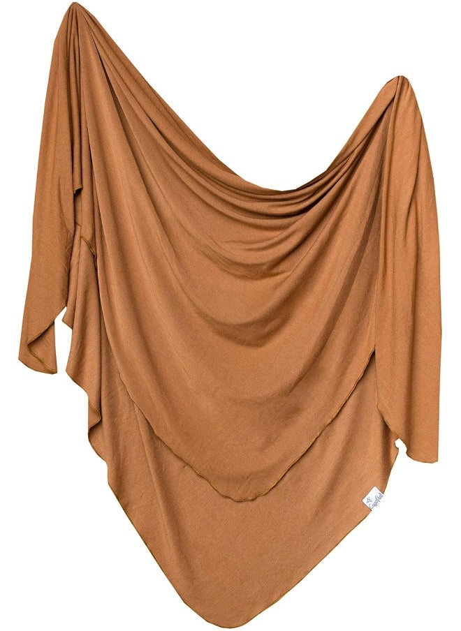 Copper Pearl Large Premium Knit Baby Swaddle Receiving Blanket