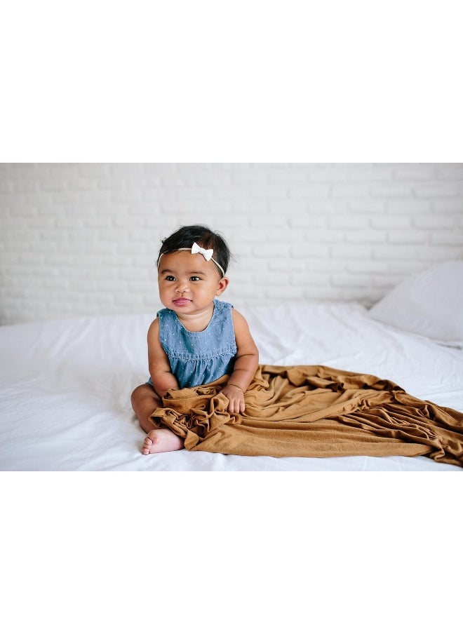Copper Pearl Large Premium Knit Baby Swaddle Receiving Blanket