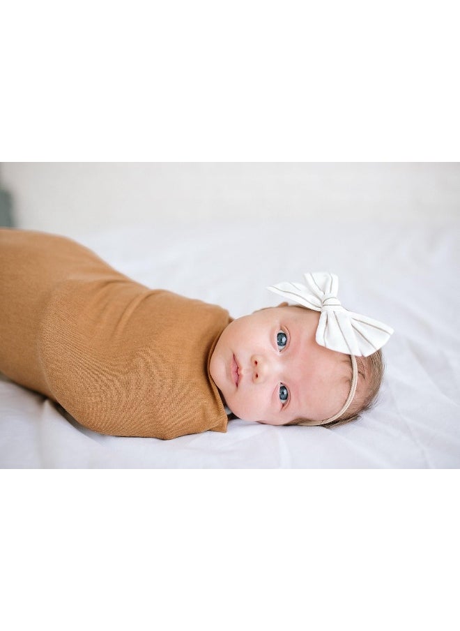 Copper Pearl Large Premium Knit Baby Swaddle Receiving Blanket